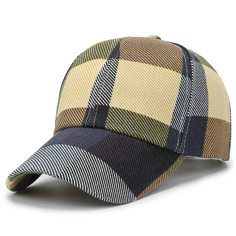 Stylish Unisex Plaid Sun Cap