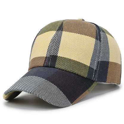 Stylish Unisex Plaid Sun Cap