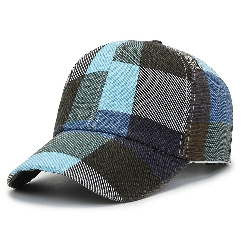 Stylish Unisex Plaid Sun Cap