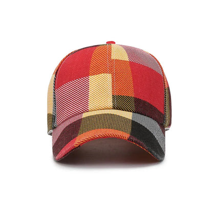 Stylish Unisex Plaid Sun Cap