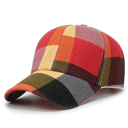 Stylish Unisex Plaid Sun Cap