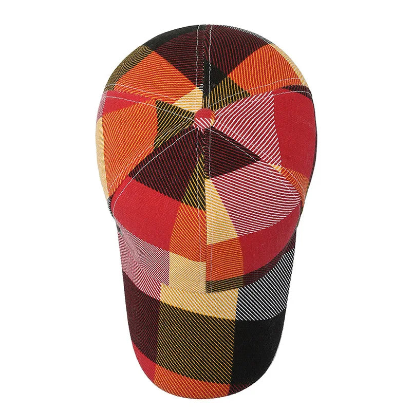 Stylish Unisex Plaid Sun Cap